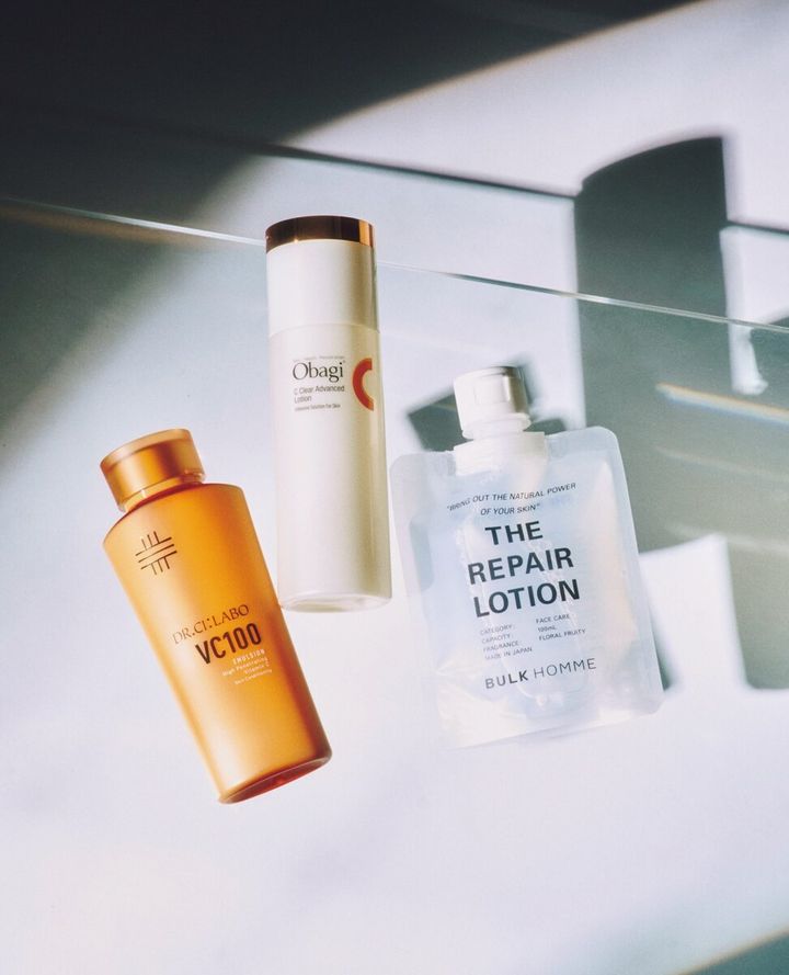 ドクターシーラボのVC100エマルジョンEX、オバジのオバジC クリアアドバンスドローション、バルクオムのザ リペアローション（smartベストコスメ大賞2025夏）