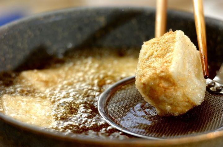 揚げ豆腐のそぼろあんかけの作り方1