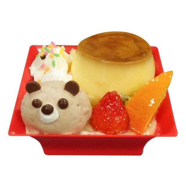 シャトレーゼのかわいいくまちゃんのプリンアラモード