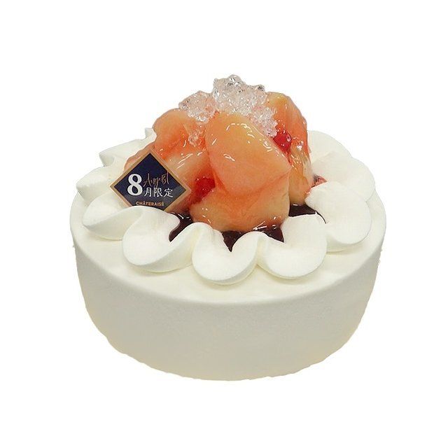 シャトレーゼの山梨県産白桃のデコレーション14cm