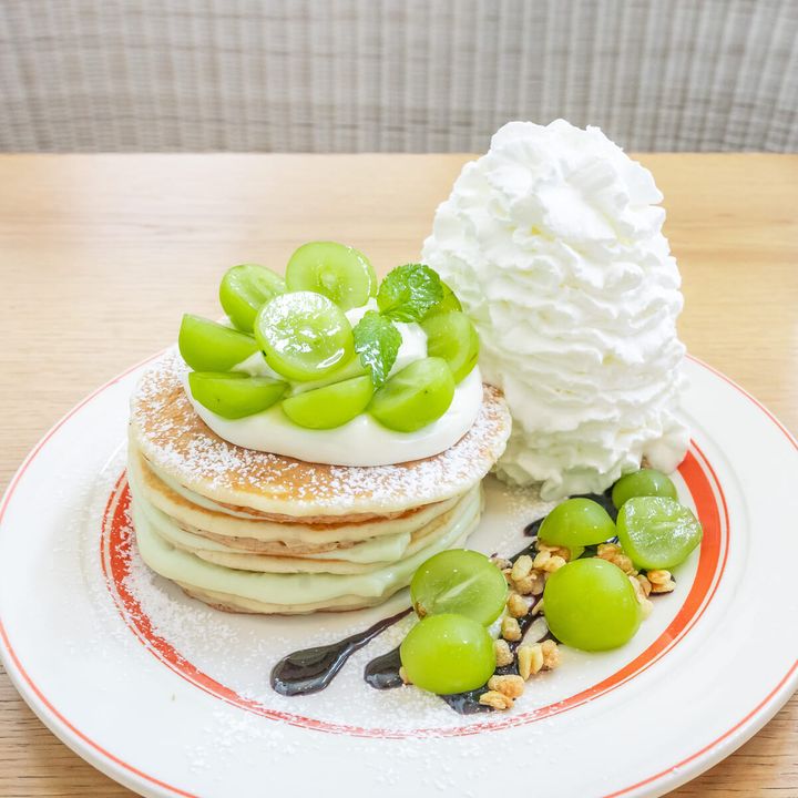 シャインマスカットのパンケーキ