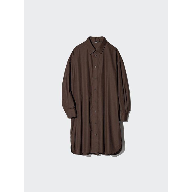 ユニクロのオーバーサイズシャツワンピース