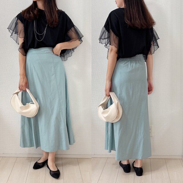 ロングスカート合わせできれいめコーデ