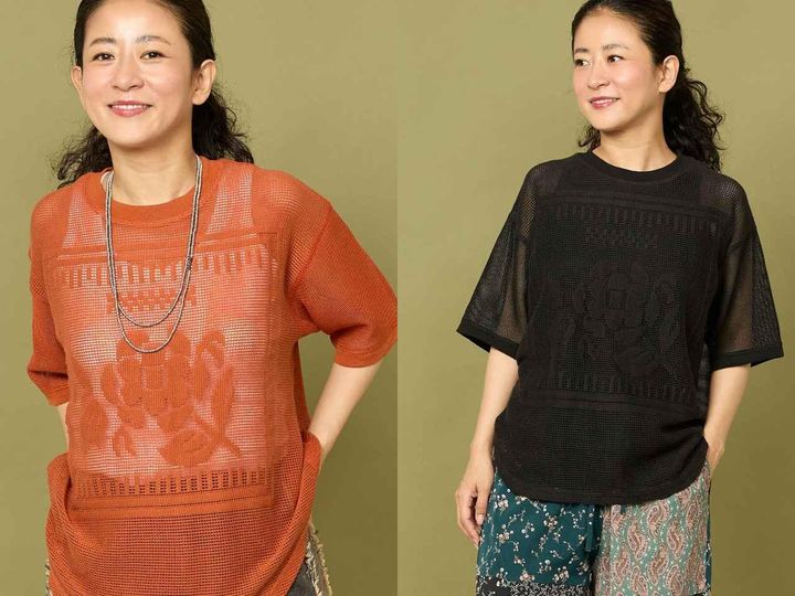 画像: 「メッシュ フラワー Tシャツ」各￥8,800 出典：フリーダ