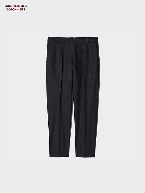 ユニクロのリネンコットンアンクルパンツ