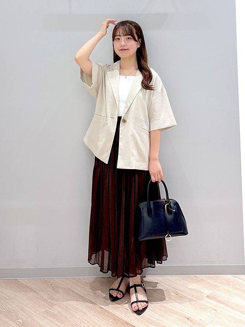 グローバルワークのイージーケアプリーツスカート