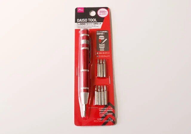 ダイソー ペン型精密ドライバー（8本セット） パッケージ
