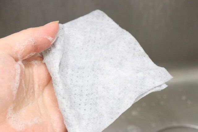水回りの汚れ用掃除シート 泡立ち