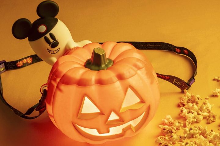 ゼロ ポップコーン 30周年記念 バケット ライトアップ ディズニー f97O おばけが乗った光るカボチャ！東京ディズニーリゾート“ディズニー