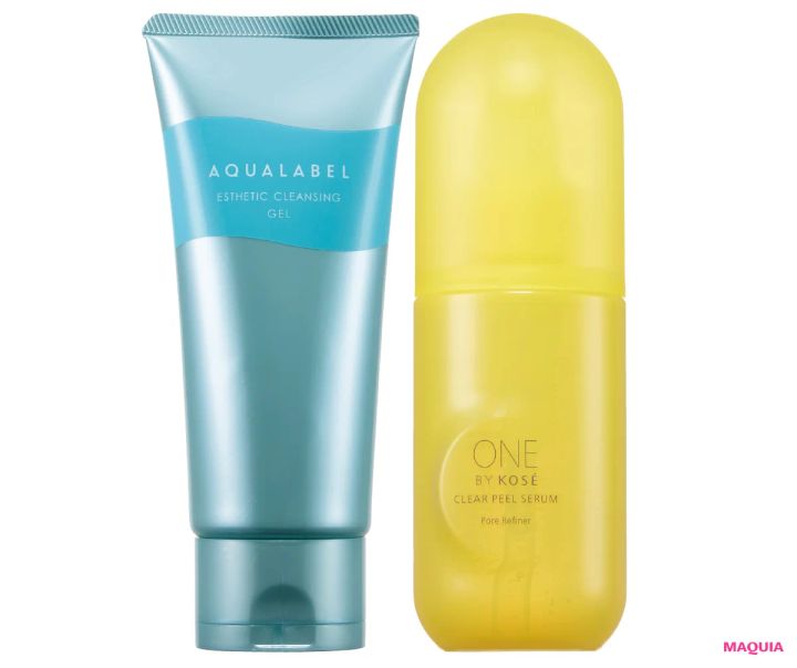 マキア 毛穴ケア おすすめ ONE BY KOSÉ クリアピール セラム アクアレーベル エステ洗顔ジェル