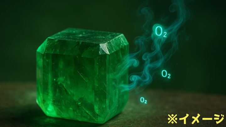 酸素を呼吸する新たな結晶を発見