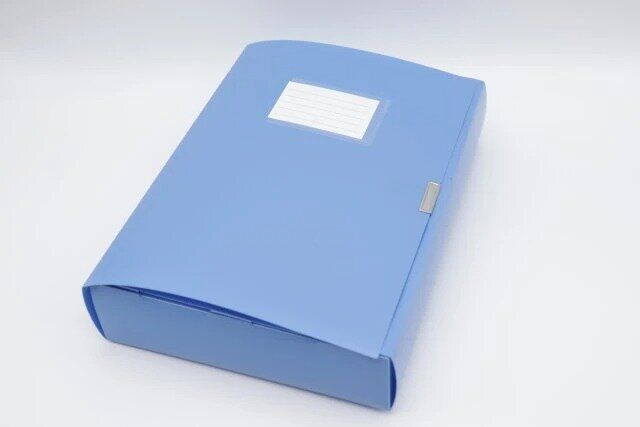 ファイルケース（折畳み、A4、ブルー、黒）1