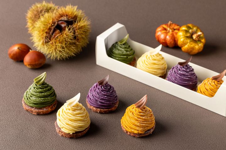 小さめサイズのモンブラン4種食べ比べセット「アソート モンテビアンコ」￥2,800（税込）