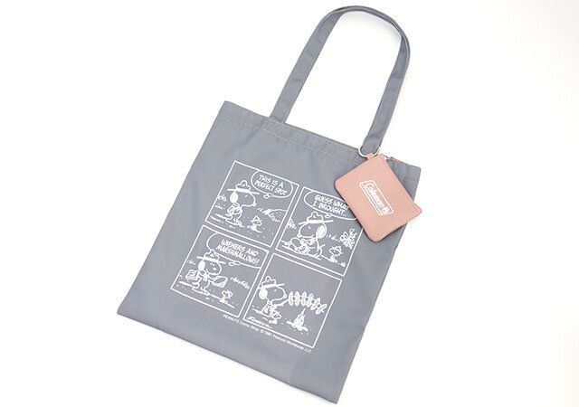 宝島社リンネル10月号増刊付録のスヌーピーとコールマンのトートバッグ＆キーチェーン付きコインケース2