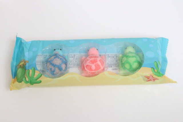 ダイソーのアニマルマシュマロ 海がめのパッケージ