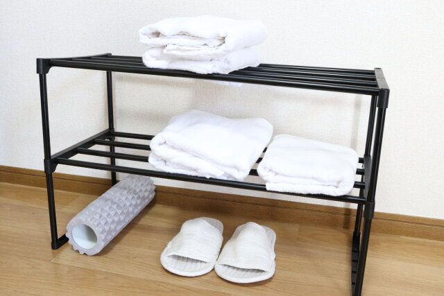 2段ワイド収納ラック 使用例