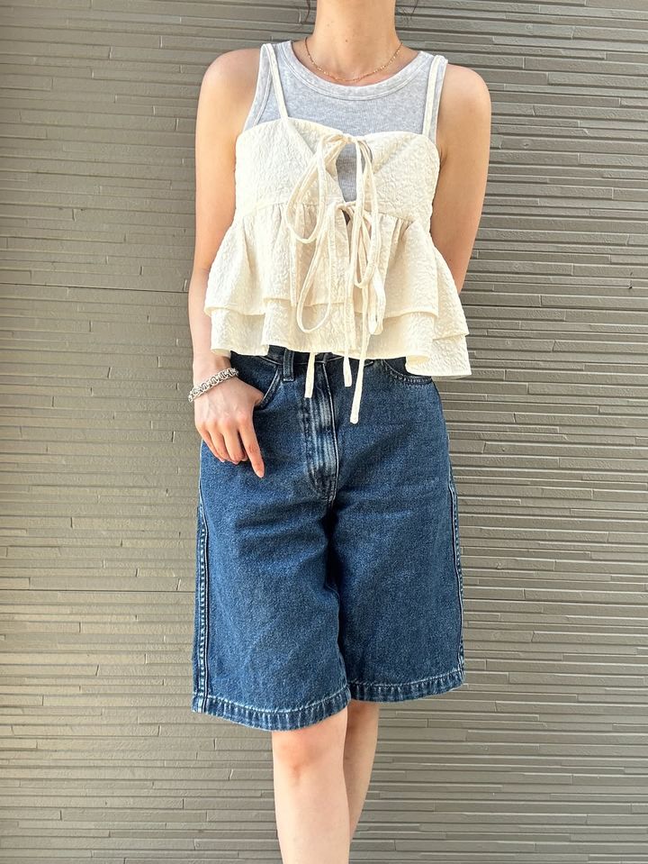 デニムバミューダショーツ
