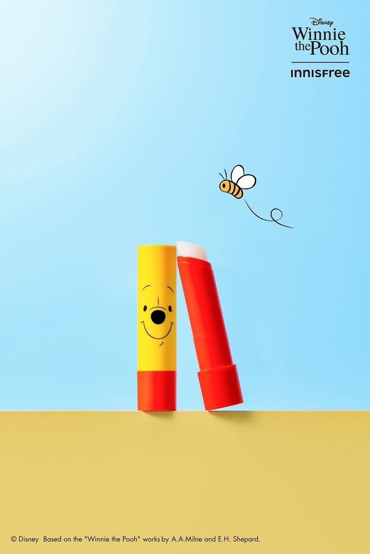くまのプーさん × INNISFREE「キャノーラハニー ディープモイスチャー リップバーム」
