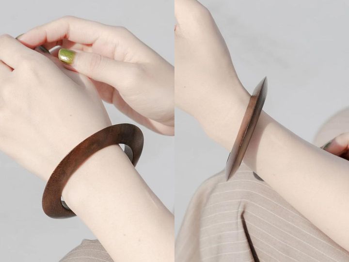画像: 「ウッドポインテッドバングル」￥2,970 出典：スメリー