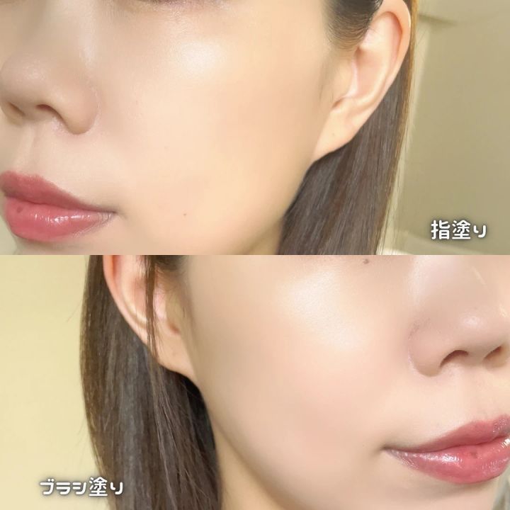 【イエベがお試し】ライトリフレクティング ルミナイジングパウダー 03959 パーレセントアイボリー 指塗りとブラシ塗りの違い