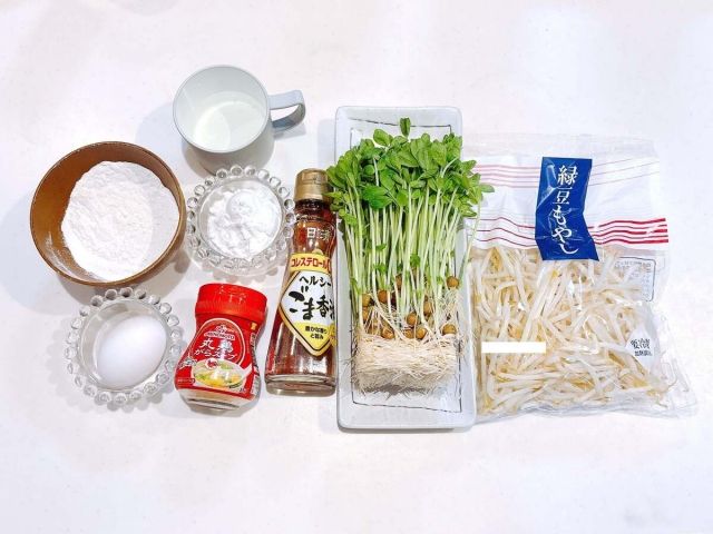 豆苗ともやしのチヂミ
