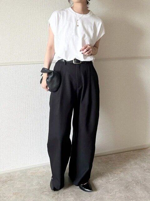 2025gu夏女性ドライウエストタックT着回しコーデ