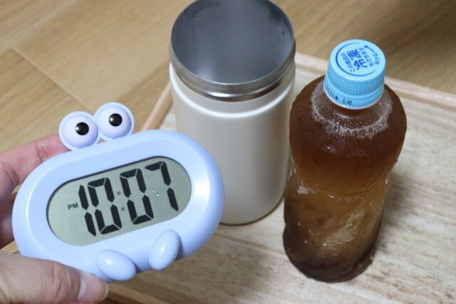 真空2重ペットボトルホルダー 約11間経過