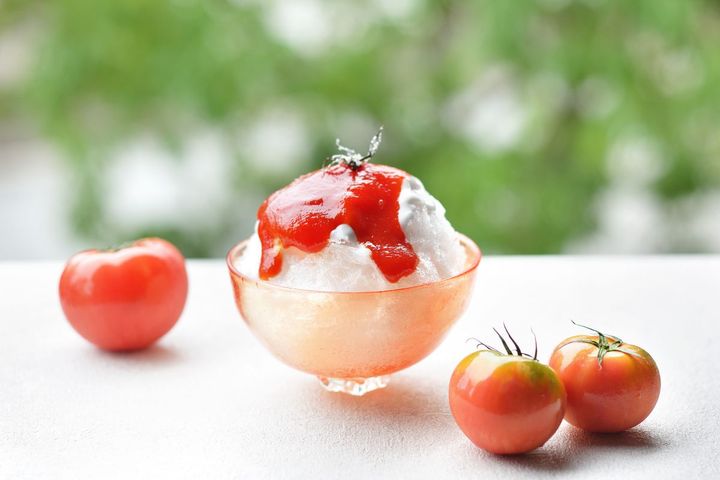 「トマトのかき氷」