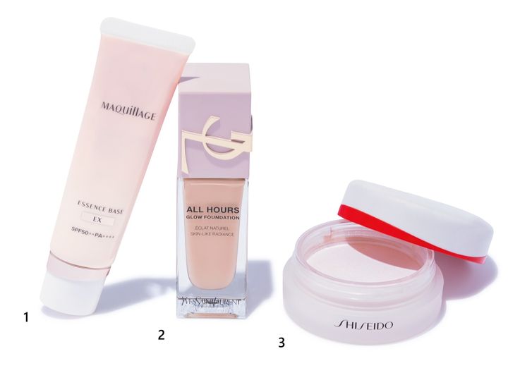 ふんわり桃肌ベースメイク