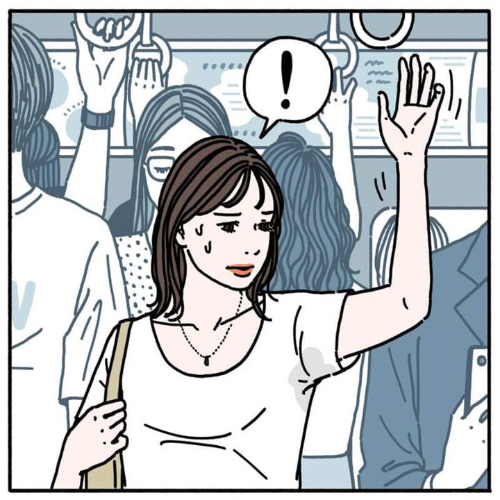 満員電車で気になる夏の脇汗