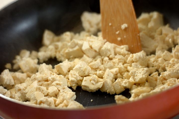 豆腐のそぼろ丼の作り方1
