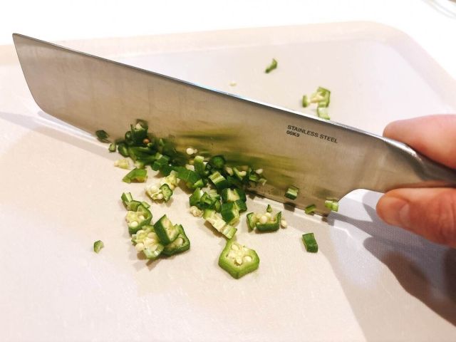 オクラのパリパリチーズ焼き