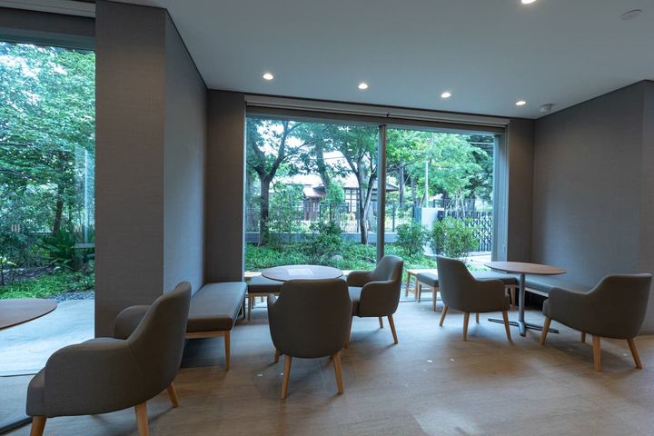 休憩場とカフェは同じスペース