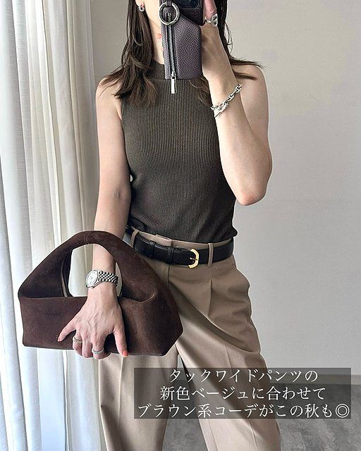 ユニクロのウォッシャブルニットブラトップ ベージュ