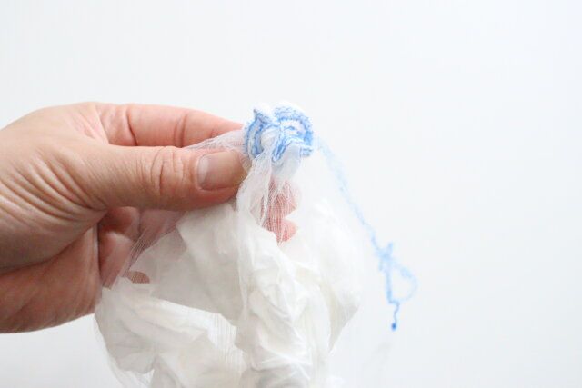 セリア 水切りストッキングネット 紐 口が閉じる