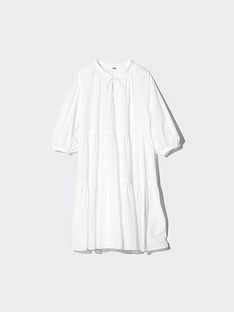 ユニクロのティアードミニワンピース