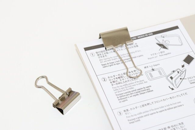 ダイソー クリップセット（丸ケース入、シルバーカラー） ダブルクリップ