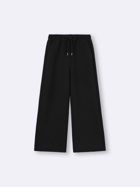 2025gu黒パフスウェットバギーパンツ