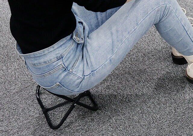 ダイソー レジャー椅子（黒）