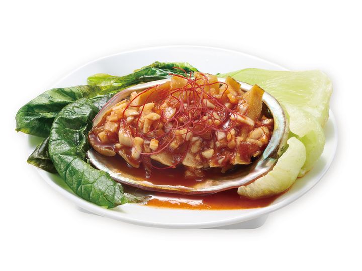 中華人民共和国の料理「蒸しアワビ オイスターチリソース」