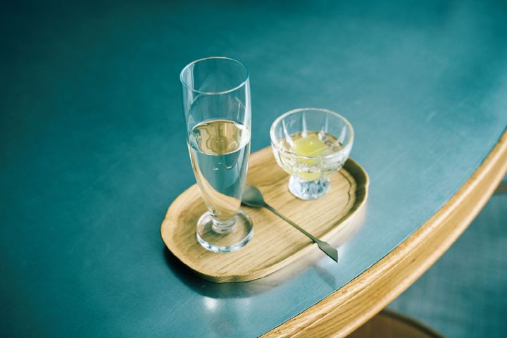 水出しのカモミールティーと韓国のスダチを使ったゼリー