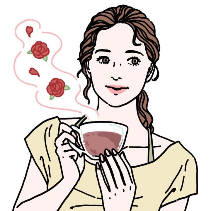 薔薇茶で汗も自然とかぐわしく