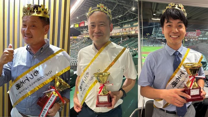 （左から）師岡正雄アナウンサー、清水久嗣アナウンサー、大泉健斗アナウンサー