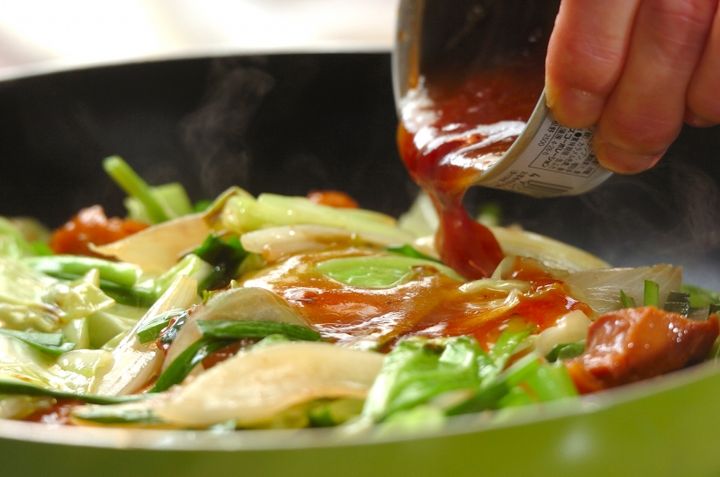 缶詰でおばんざい！焼き鳥缶のタッカルビの作り方2