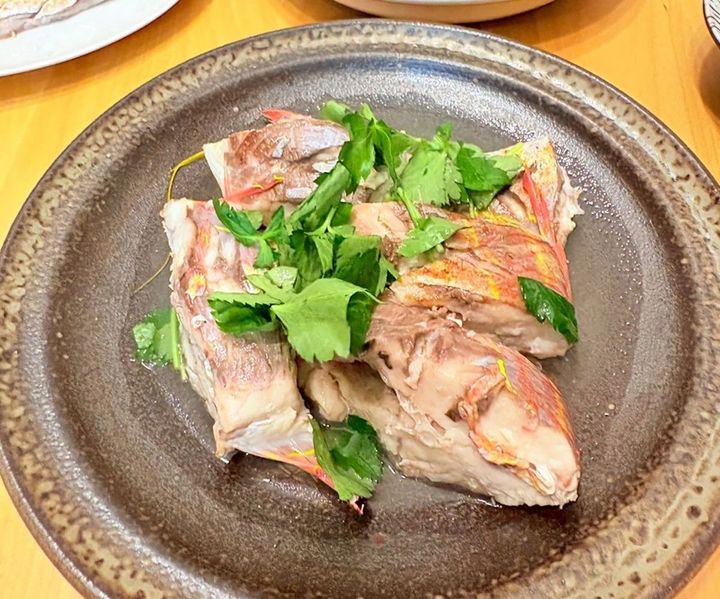 イトヨリの筒焼き。フライパンで焼いたら皮が剥がれてしまったが味は上々！