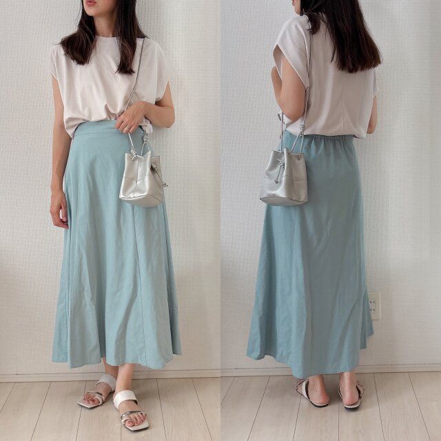 ロングスカートで上品に