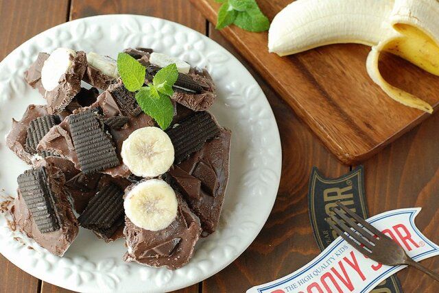 チョコレートバナナバークの完成