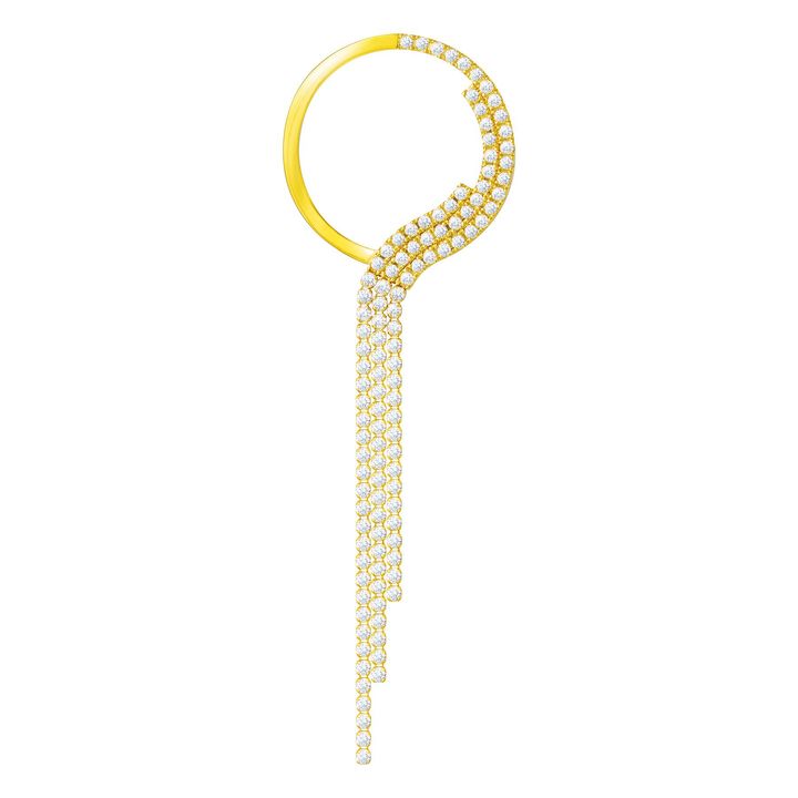 「シャンデリア サークル グラン」ピアス（左耳用） YG×ダイヤモンド ¥935,000／AHKAH