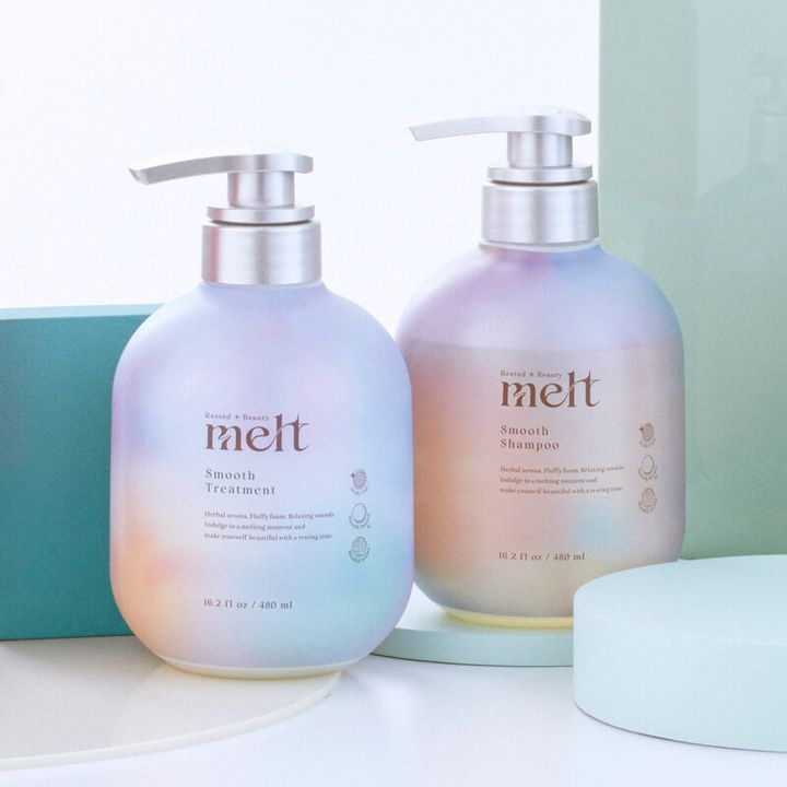 【メルト】スムースシャンプー＆スムースコンディショナー 各480mL 1760円〈編集部調べ〉（花王）