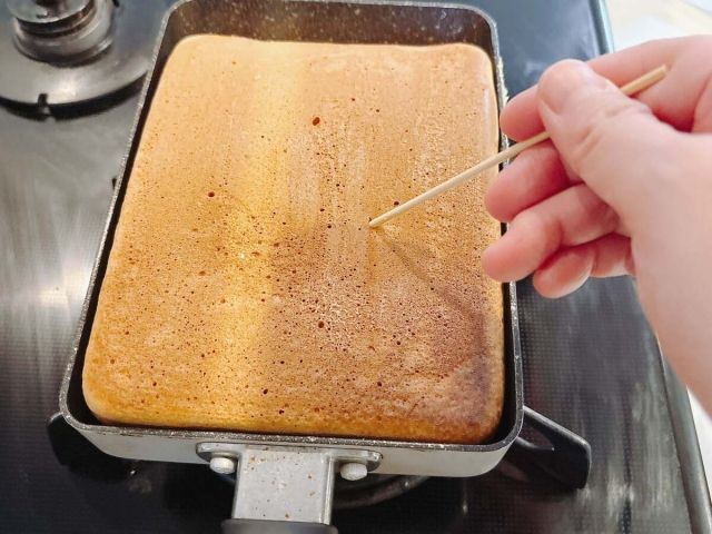 四角い極厚ホットケーキ